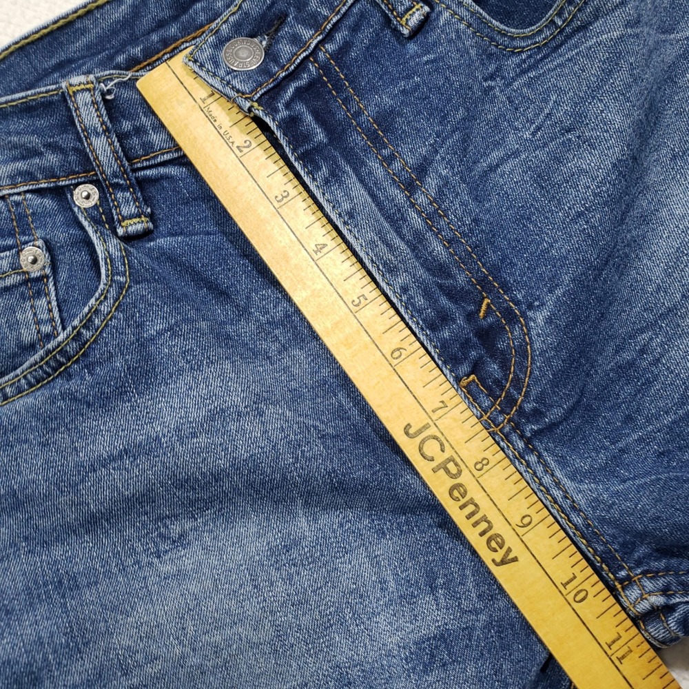 Levi's 502 Jeans Mens 32x30 Blue Regular Taper Medium Wash Lightning Fade Denim - Picture 8 of 14